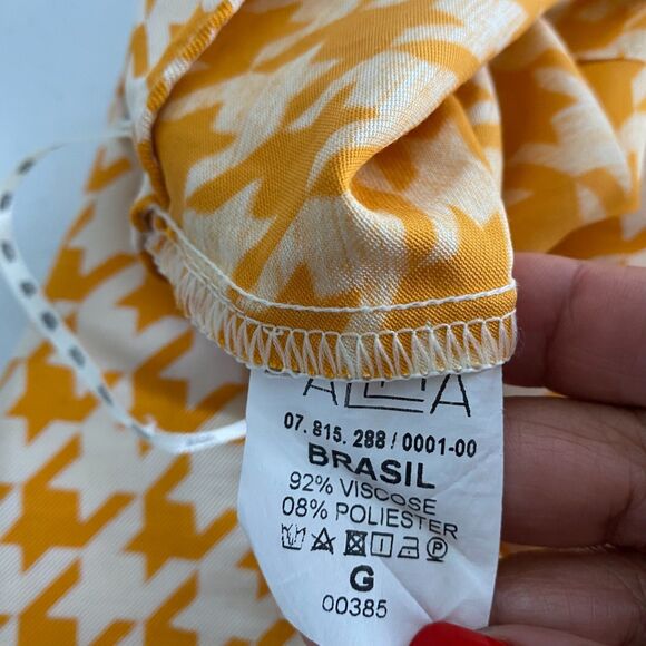 ALLMA  Women's Skort Houndstooth Gold Buttons Front Spring Summer Size S/M - Picture 10 of 10